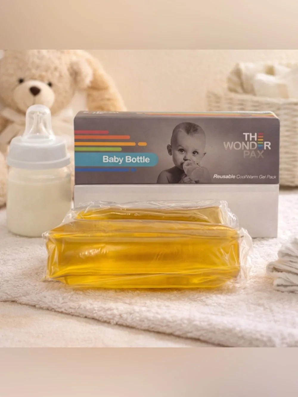 Wonder Pax Baby Bottle Gel Pack | Reusable Warm & Cool Infant Feeding Essential